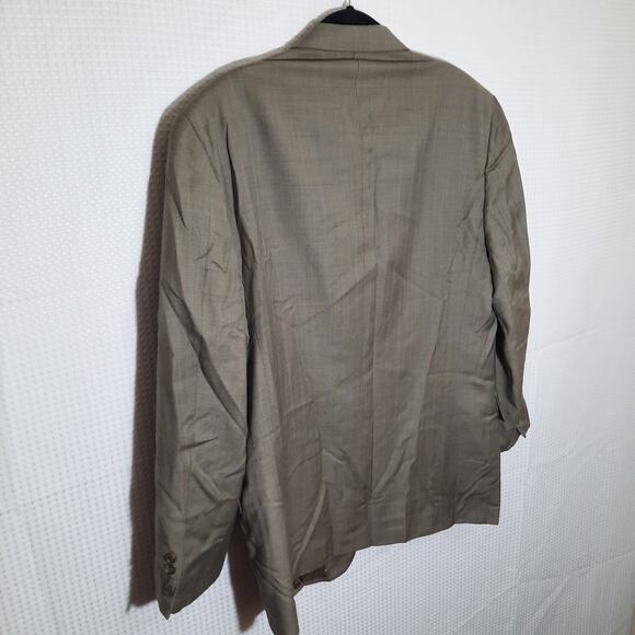 Joseph Abboud 42R Tan Blazer Vintage USA 100% Wool Sport Coat Classic Fit - Picture 4 of 8